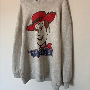 Disney Gray Hoodie with Red and Blue Woody Design boy or girl